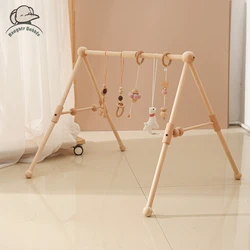 1 zestaw drewnianych Baby Gym Newborn Activity Fitness Stand Baby wisiorek do dekoracji łóżeczka akcesoria dla dzieci grzechotka prezenty dla dziecka