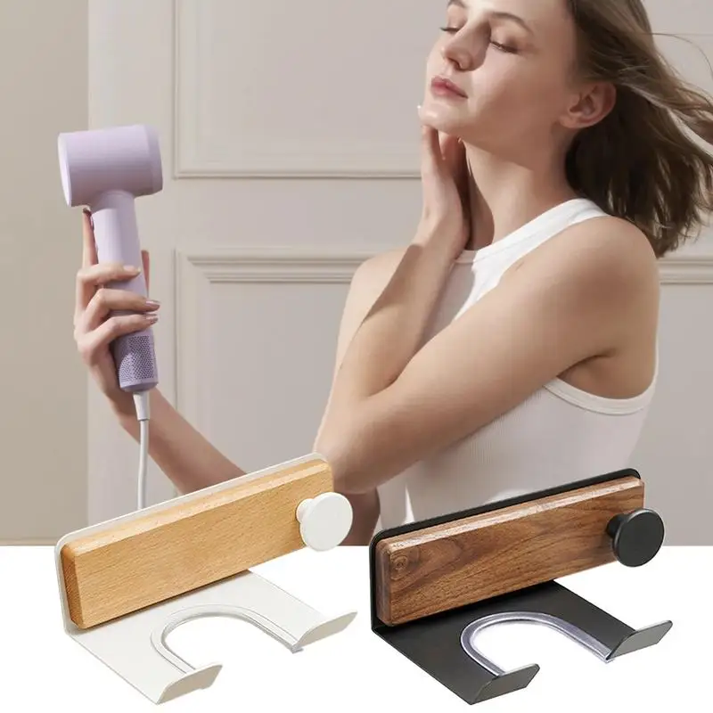 Bathroom Shelf Dryer Cradle Wall Shelves Hair Dryer Holder Shower Hairdryer Organizer Rack Toilet Blower Holder Shelf Bathroom