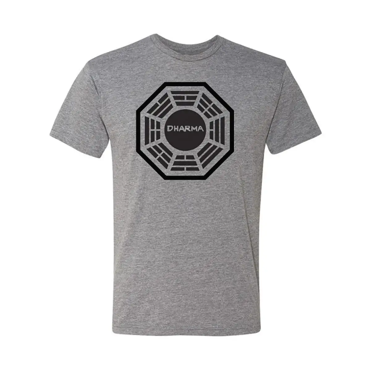 Lost Dharma Initiative Logo Adult Grey T Shirt