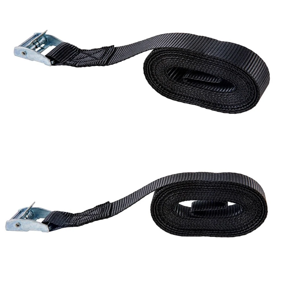 Lashing Straps 4 Pack 5M Length Zinc Alloy Buckle Rated Load of 250kg Transport Your Cargo Luggage & More without Worry