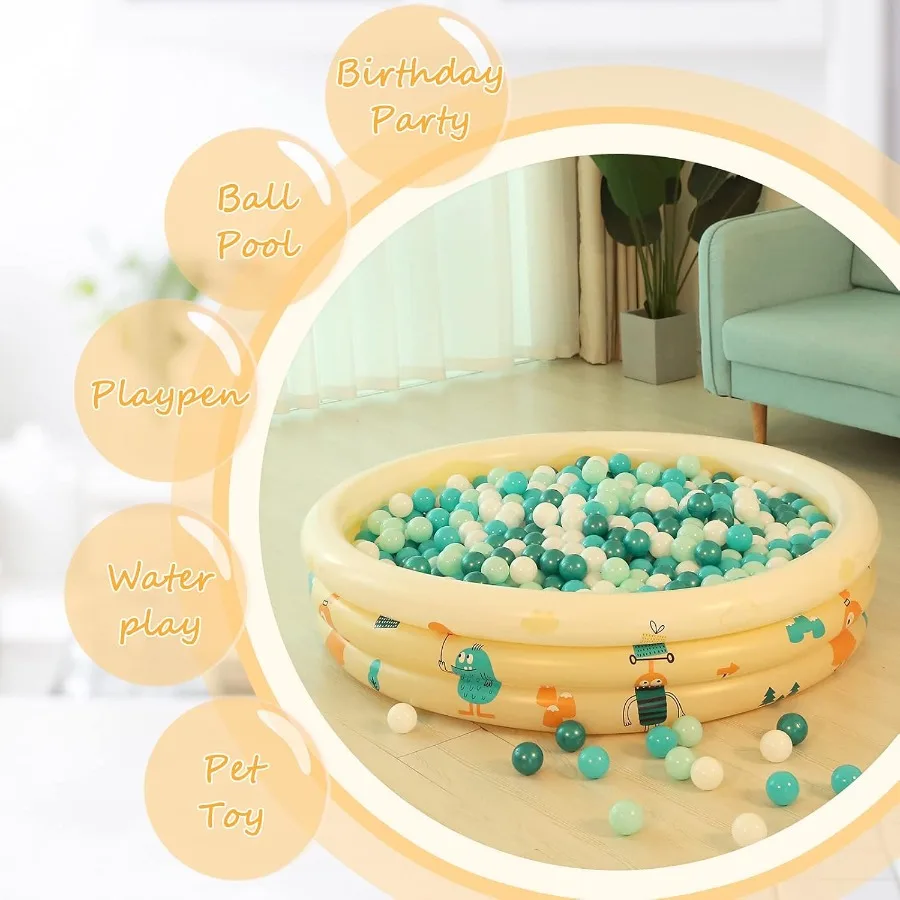 Bola pit bolas 50 jogar bolas de plástico para bebês meninas crianças jogar tenda piscina playhouse cercadinho festa decoração
