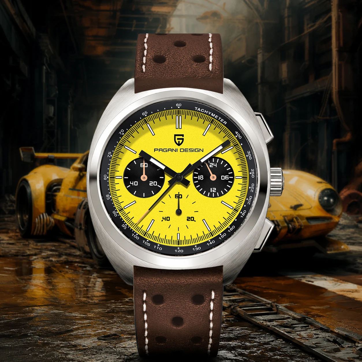Montres à quartz pour hommes de luxe rétro 2026, PAGANI DESIGN, chronographe sportif VK63, montre pour hommes, verre saphir AR, étanche, bracelet en cuir