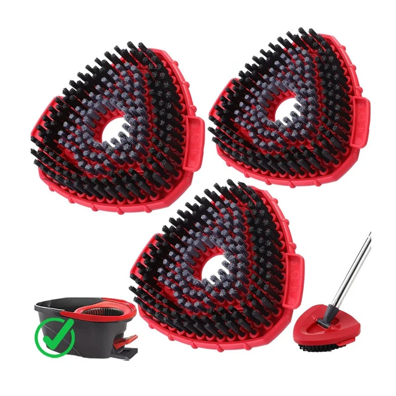 1/3 Pcs Upgraded Spin Mop Replace Scrub Mop Brush Compatible for O Cedar 1 Tank RinseClean,Great for Kitchen,Deck,Bat
