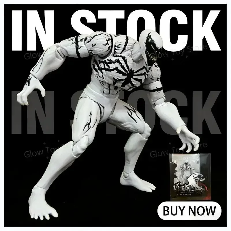 

Белая коллекционная фигурка Симбиота «Антивеном» с подвижными суставами, дополнительными головами, позируемая игрушка-подарок для детей и взрослых