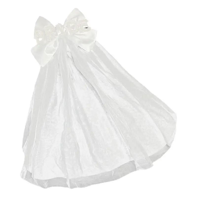 

31BB Artificial Pearls Bride Veil with Hair Comb for Bachelorette Party and Engagement