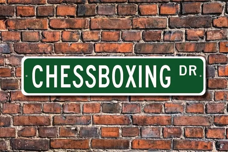 Chessboxing, Chessboxing sign, Chessboxing gift, Chessboxing fan, hybrid sport, chess/boxing lover, Custom Street Sign, Quality