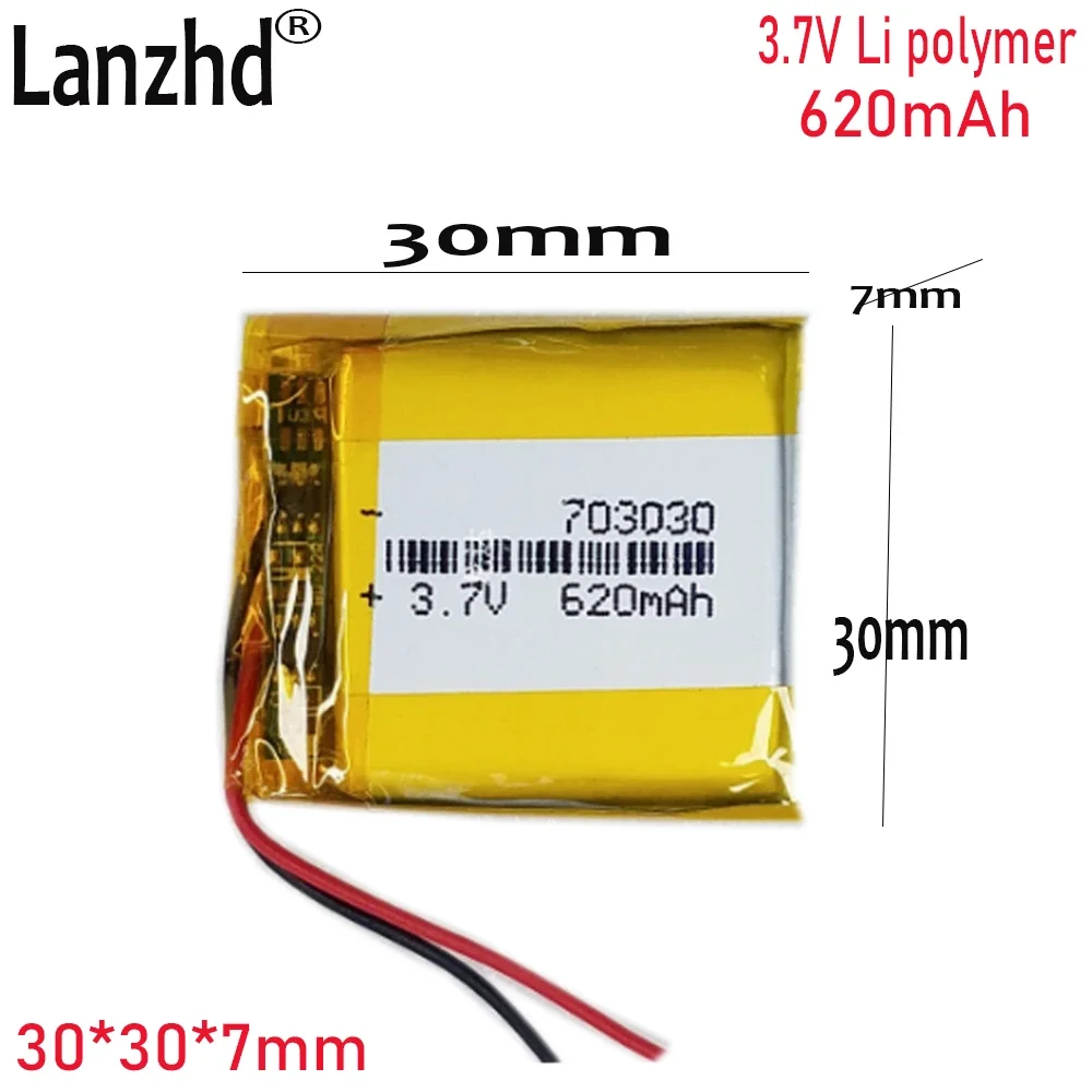 

1-20pcs 3.7V Li Polymer lithium battery 703030 753030 753031 For Children's phone Watch Smartwatch 620mAh battery