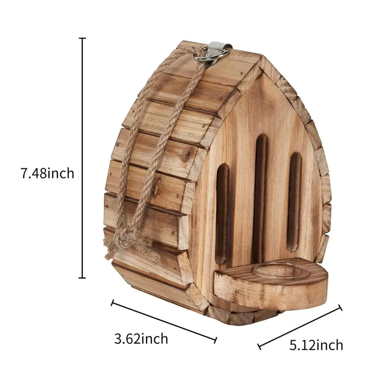 2026 New Wooden Hanging Butterfly House, DIY Natural Habitat with Feeder for Garden Butterflies and Bees Pollinator House