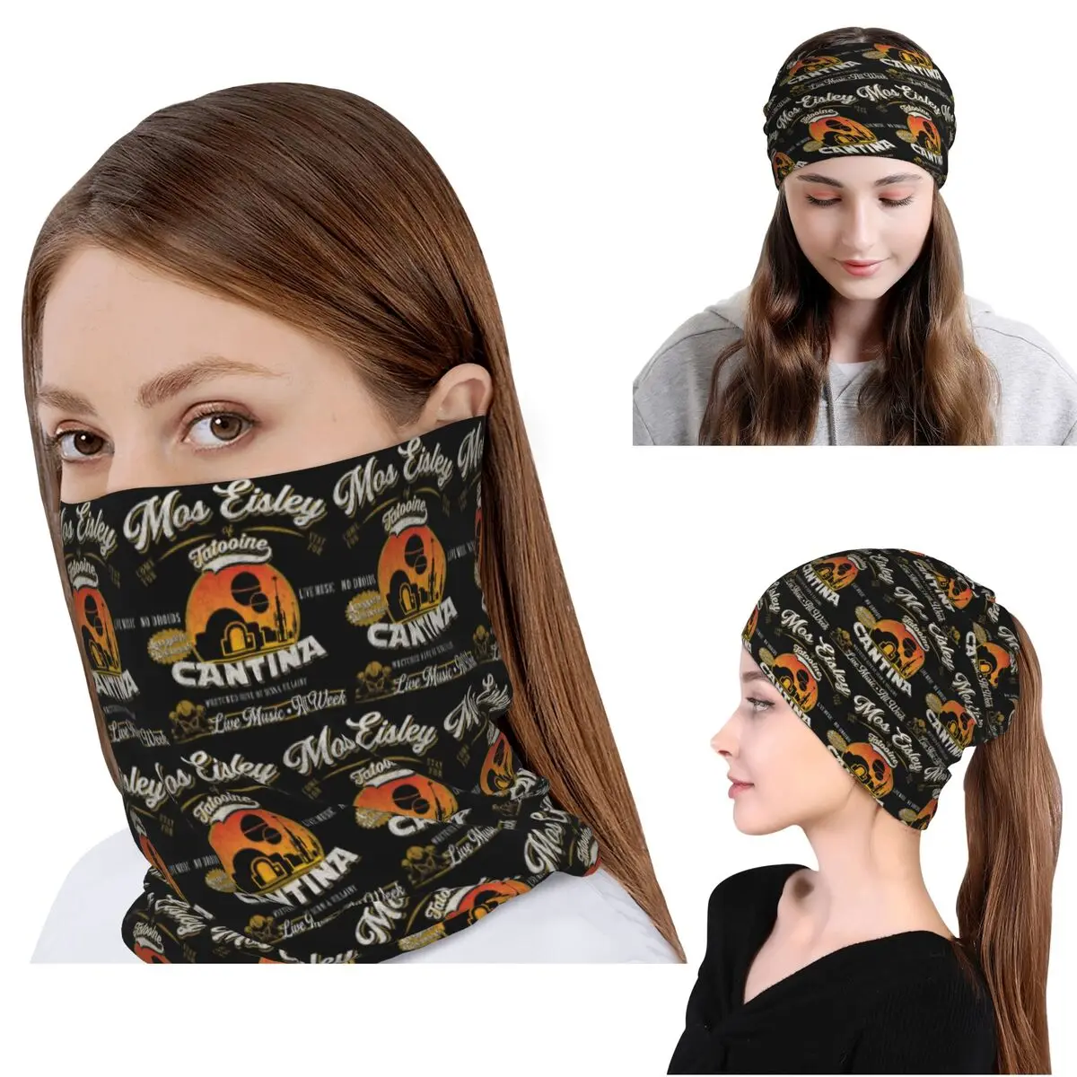 

Mos Eisley Cantina Tatooine Dks Bandana Neck Cover Mask Scarf Warm Headband Beanies Hat for Men Women Adult All Season