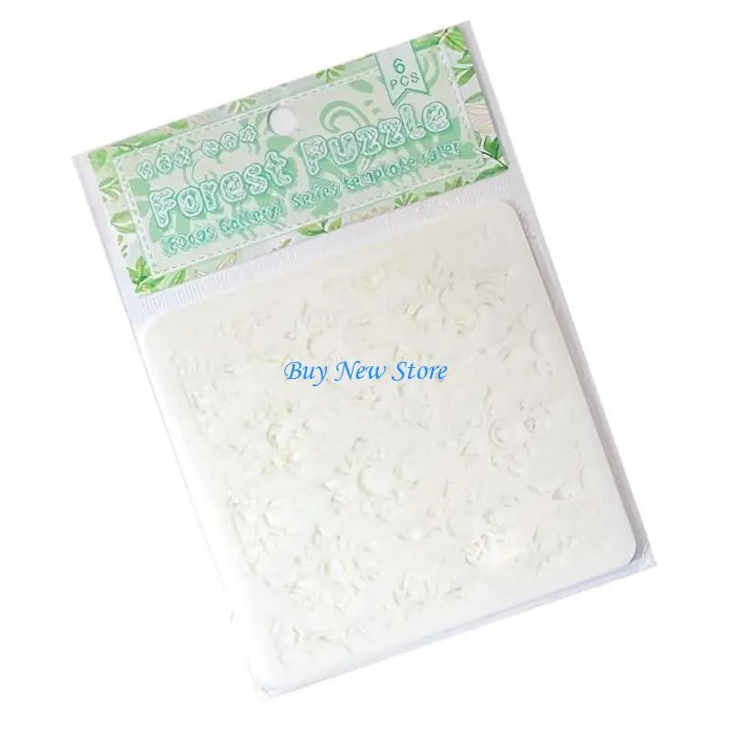 

20CE 6 Pcs Drawing Templates Journal Stencils Flowers Stencils for Scrapbook