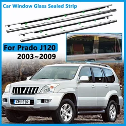Car Window Moldings For Toyota Land Cruiser Prado J120 2003~2009 Lexus GX470 Door Weatherstrips Glass Sealed Strip Accessories