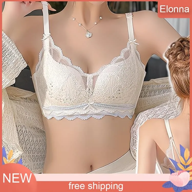 

Sexy Lingerie Women's Red Bra Gather Small Breasts To Close The Breasts To Prevent Sagging And Push Up The Adjustable Bra