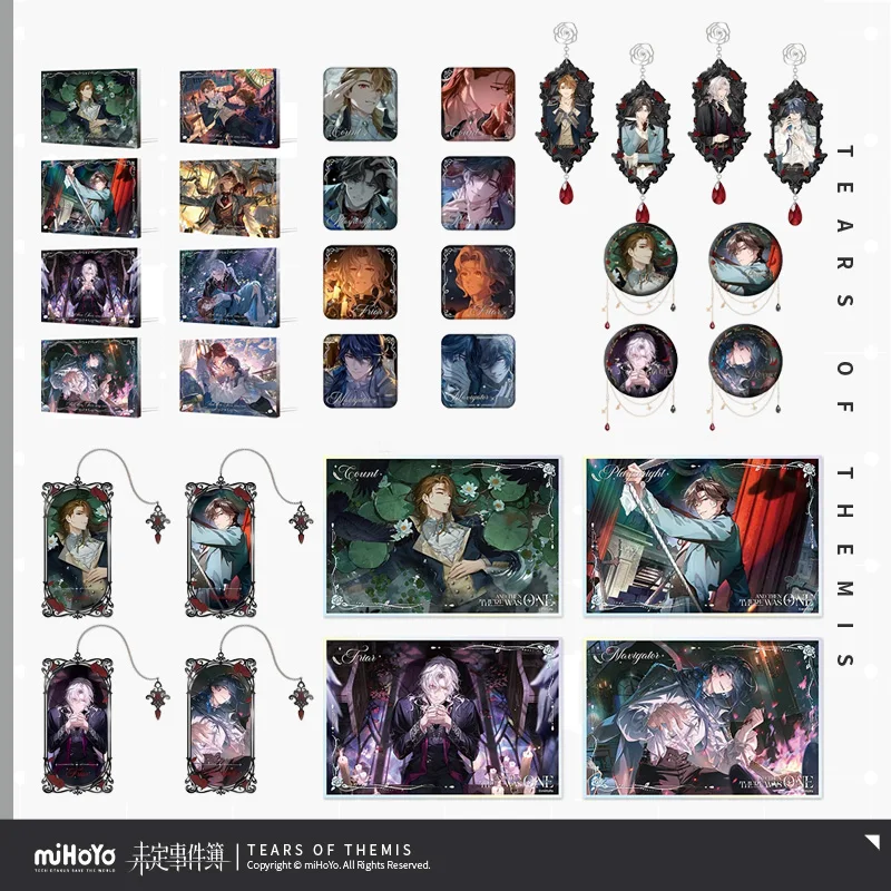 Prévente Sunsyea Tears of Themis Marchandises Officielles miHoYo Badge Original HRSH Corbeau Balance Arbitre Roi