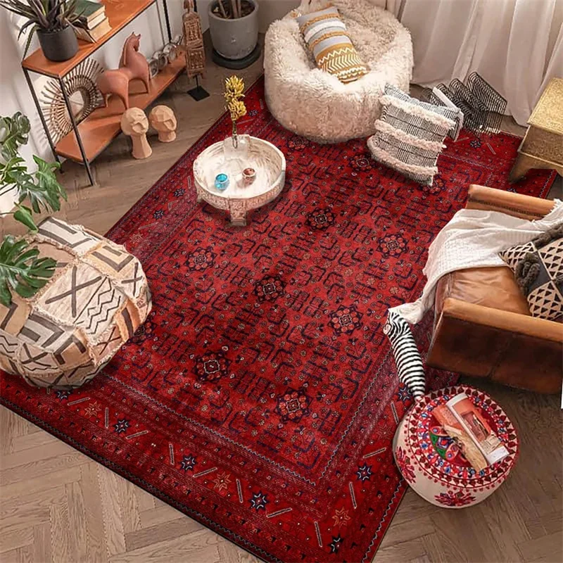 Oriental Red Carpet Persian Vintage Style Rugs for Living Room Oversize Red Carpet Hallway Runner Entrance Traditional Doormat