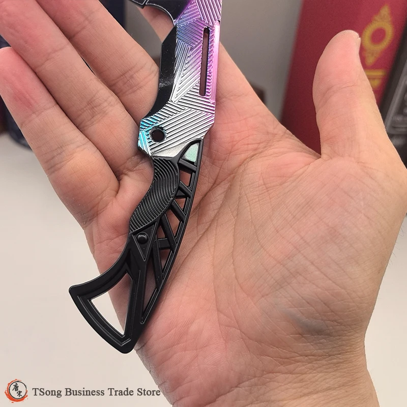 22cm mini réplica de metal tomahawk nepal faca de combate modelo de arma de liga com bainha de couro jogo de zona escura decoração colecionável