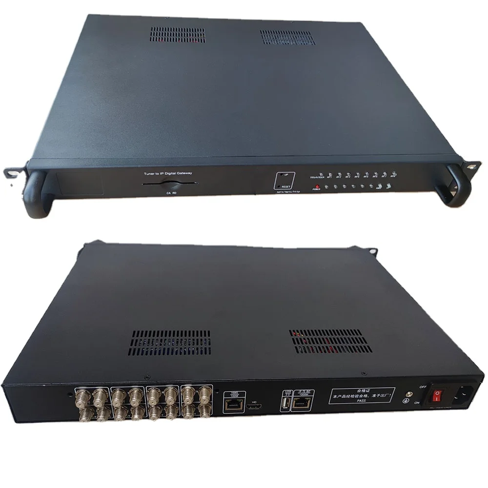Professional Digital Tv Headend Dvbc Dvbt Dvbs S2 Atsc Ip Gateway High Quality Iptv/Ott System Tuner to Ip Professional Receiver