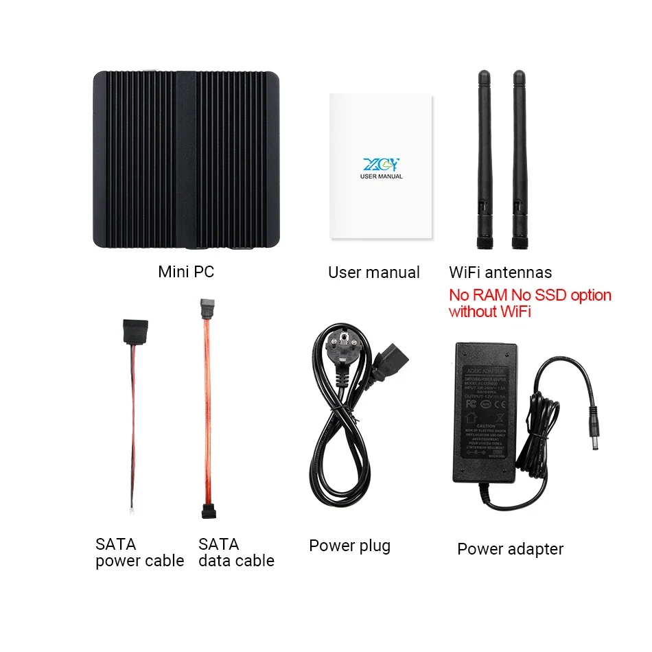 Intel N150 Fanless IoT Mini Industrial PC 2x Serial Ports RS232 2x Ethernet 2xHDMI 1xDP 6xUSB WiFi 4G Modem Windows11/10 Ubuntu