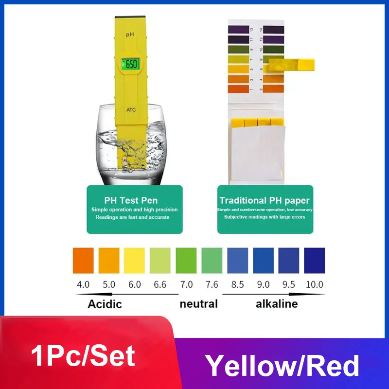 

Digital PH Meter ATC Tester Water Quality Testers Monitor Acidity Measure Device With Backlight Temperature Compensation