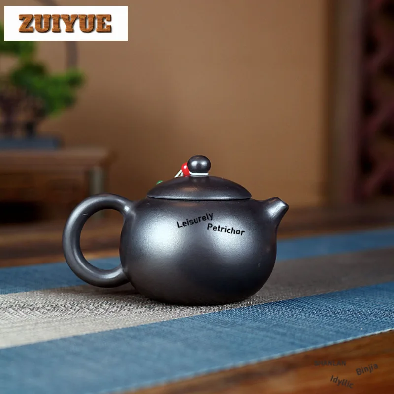 280ml High-end Yixing Purple Clay Teapots Master Handmade Xishi Pot Raw Ore Stone Yellow Mud Kettle Chinese Zisha Tea Set