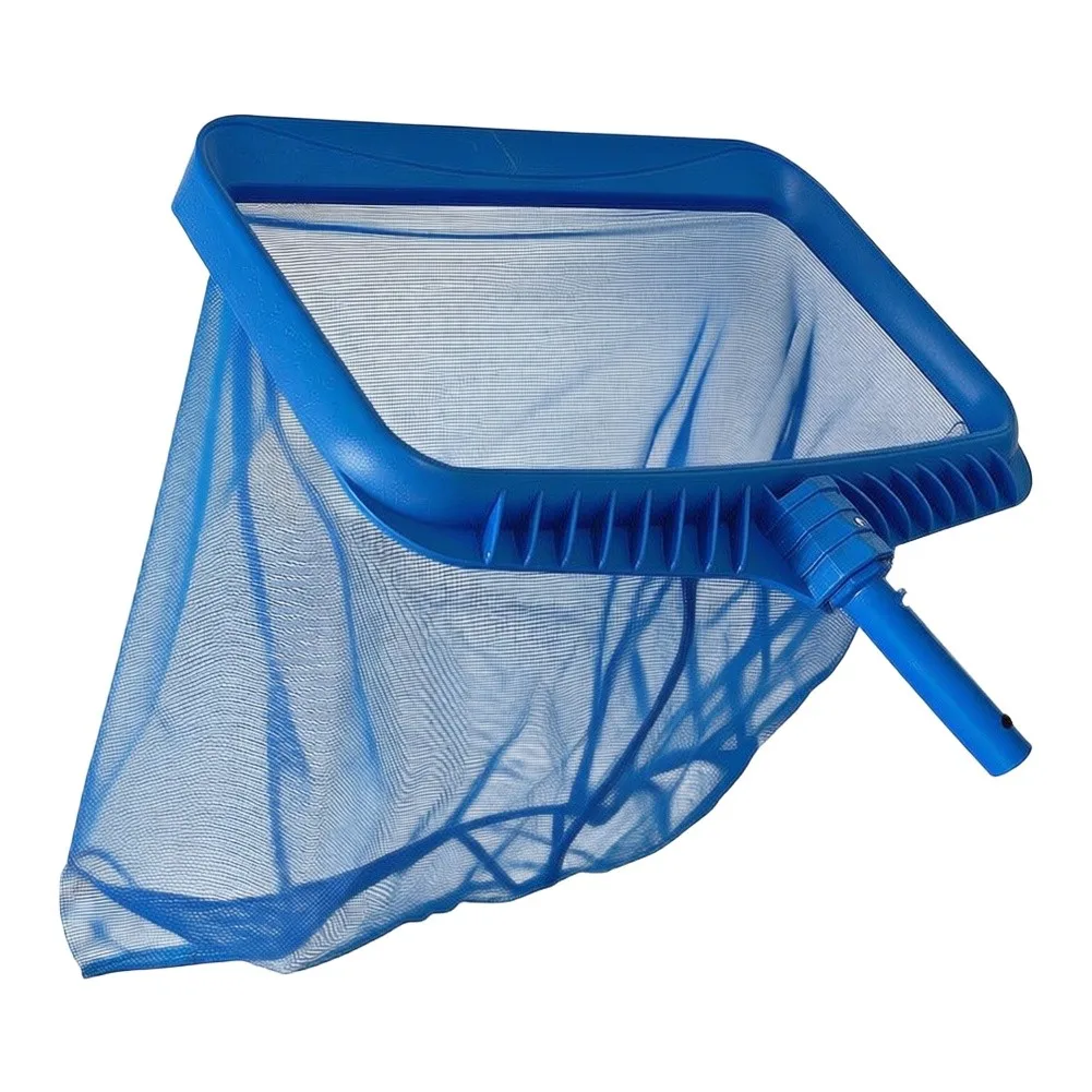 Professional Pool Net Set with Deep Bottom and Flat Leaf Skimmer for Easy Debris Removal - ABS Material Blue 2-Piece