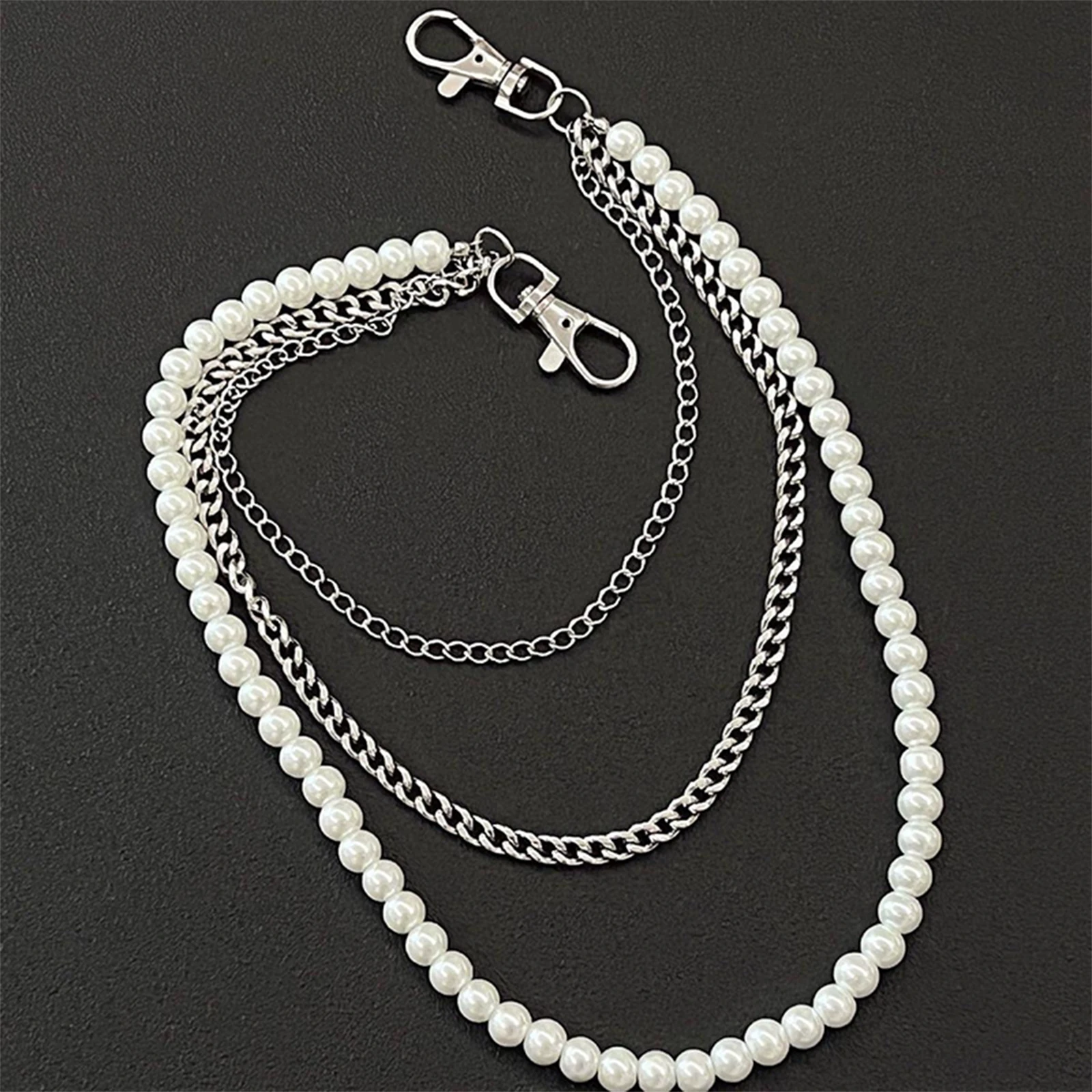 

Простая поясная цепочка для женщин, темпераментная жемчужная бисерная U-образная поясная цепочка в стиле хип-хоп, рок, индивидуальная джинсовая цепочка, аксессуары