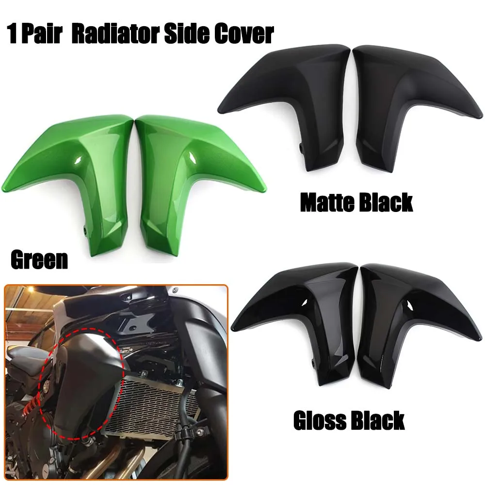 

For Kawasaki ER6N ER-6N 2012 2013 2014 2015 2016 1 Pair Radiator Side Cover ABS Plastic Matte Black Gloss Black Green Motorcycle