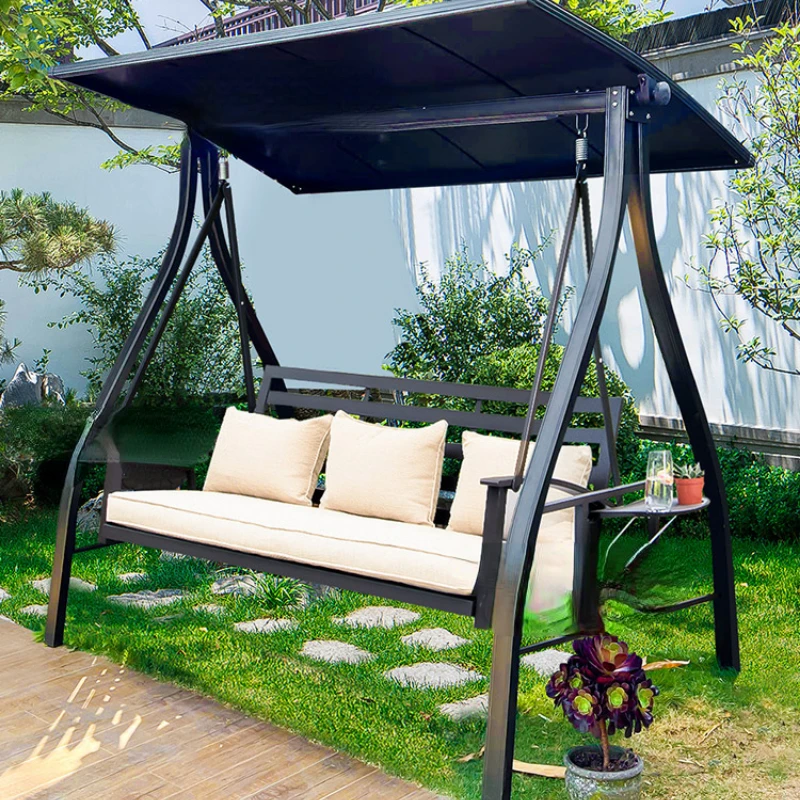 Solar outdoor swing courtyard hanging chair