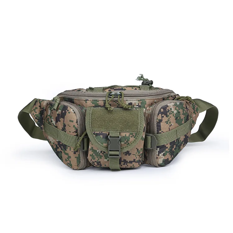 Men's Tactical Waist Pack Sports Waterproof Multifunctional Solid Camouflage Hunting Hiking Multi-Purpose Nylon Phone Handsome