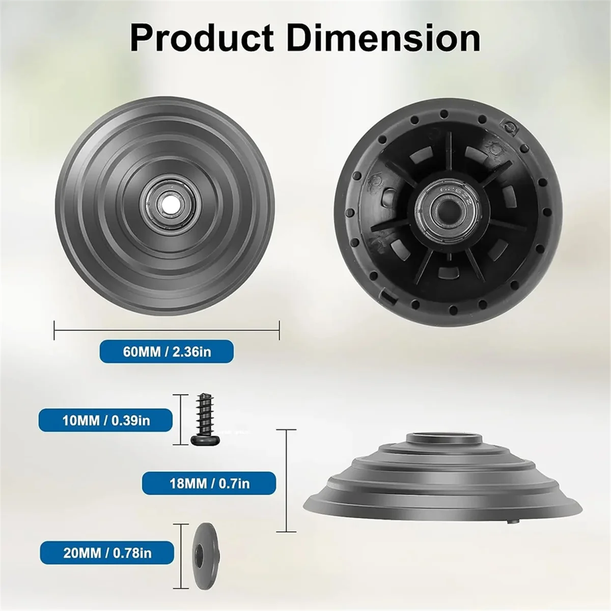 V-Ball Wheels for Dyson V10 V11 V15 Vacuum Cleaner 100W Direct Drive Cleaner Head Wheel Replacement Accessories Parts