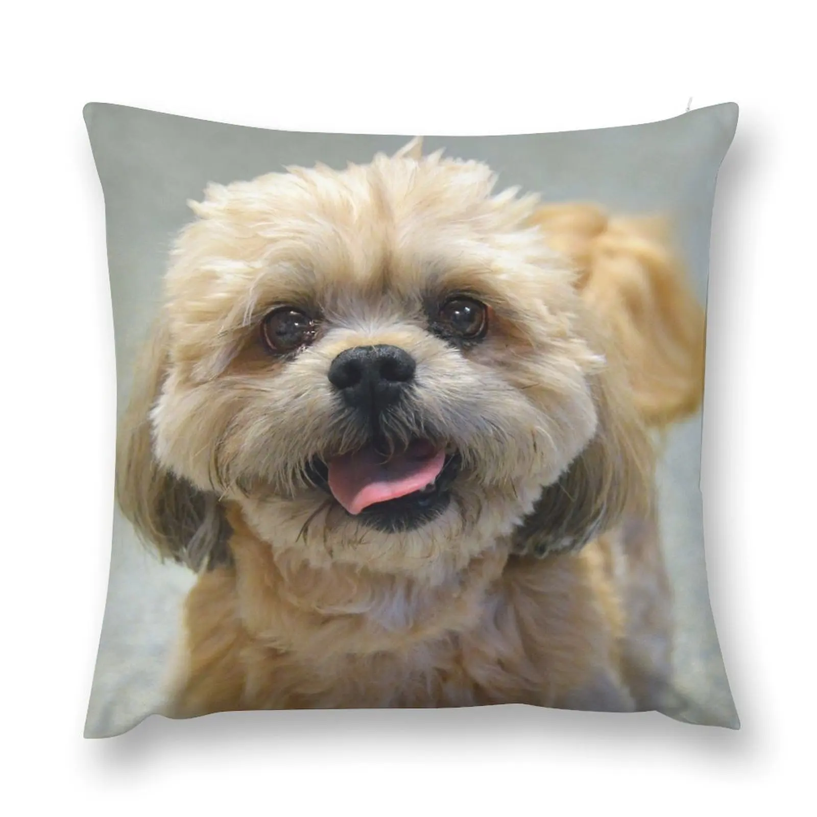 Smiling Shih Tzu Dog Throw Pillow Sofa Pillow Cover Sofa Covers For Living Room Anime Custom Cushion pillow