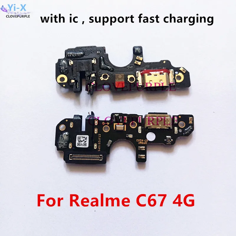 10pcs/Lot USB Charging Dock Board For Oppo Realme C67 4G Charger Socket Port Connector Flex Cable