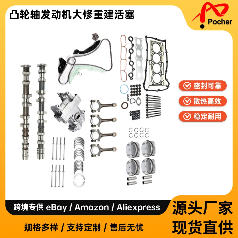 Camshaft Engine Overhaul Rebuild Pistons For 07-13 2.4Dodge