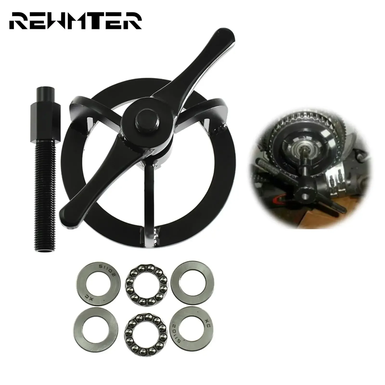 

Motorcycle Clutch Spring Compressor Compression Tool Kit For Harley Dyna Touring Sportster XL883 1200 48 Softtail Street Bob FLD