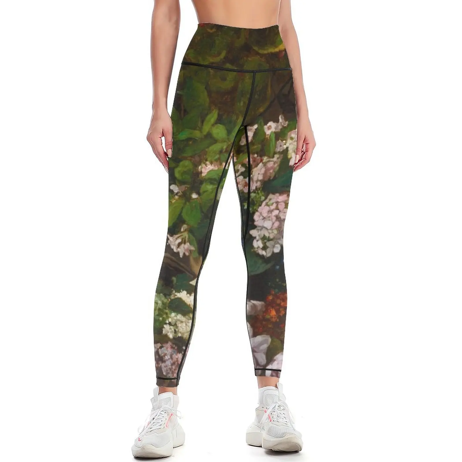 CLAUDE MONET HD - Spring Flowers (1864) Leggings Fitness woman Women's gym Womens Leggings