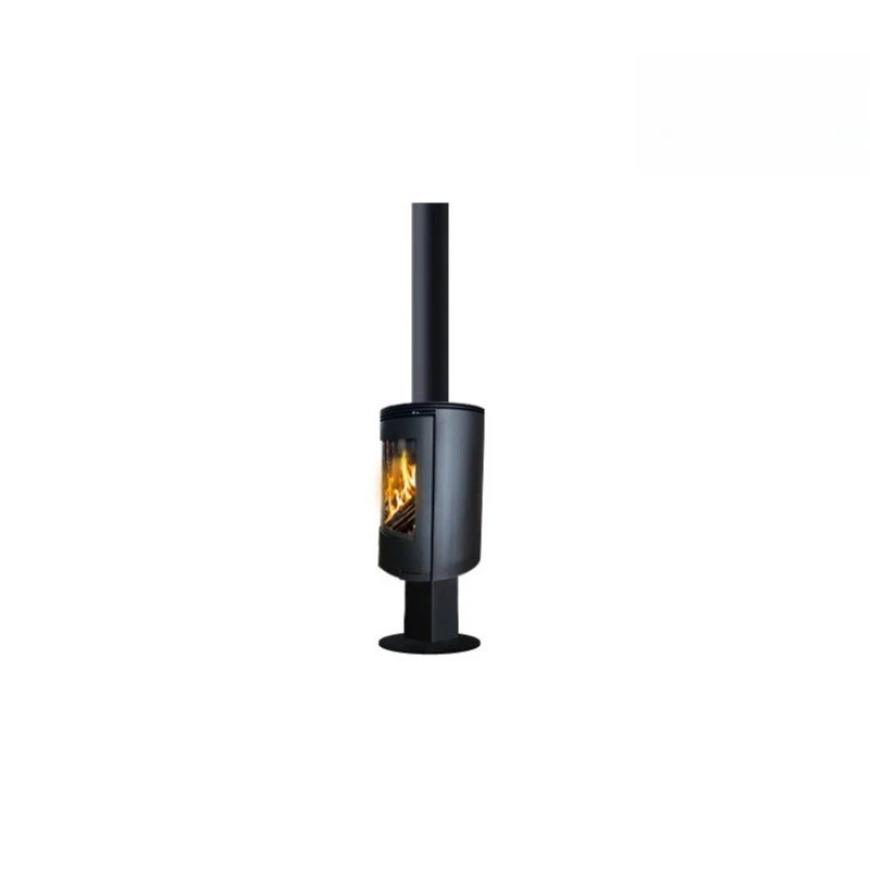 

Fireplace Round firewood heating stove Indoor villa Wood burning Carbon steel freestanding oven