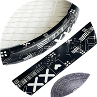 

1 рулон 500 см ленты для защиты головы теннисной ракетки из искусственной кожи - черно-белые наклейки с принтом для пляжной ракетки Pickleball, спортивного оборудования