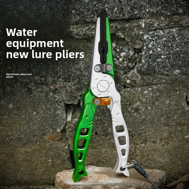 

Multi Functional Aluminum Alloy Anti Slip Pointed Fishing Pliers Hook Remover Luya Sea Fishing Fishing Lip Pliers for Sea Fish