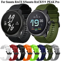 Sport Silicone Strap For Suunto RACE / RACE S /Ocean / 5 Peak/ 9 Peak Pro 22mm Watch Band For Suunto Vertical Bracelet Wristband