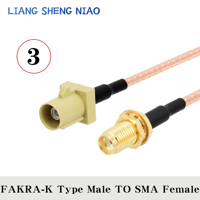 RG316 Coax Cable line FAKRA K TYPE TO SMA Male Female Coaxial cable Connector RF Crimp for Cable GPS Antenna 6G FAKRA K TYPE