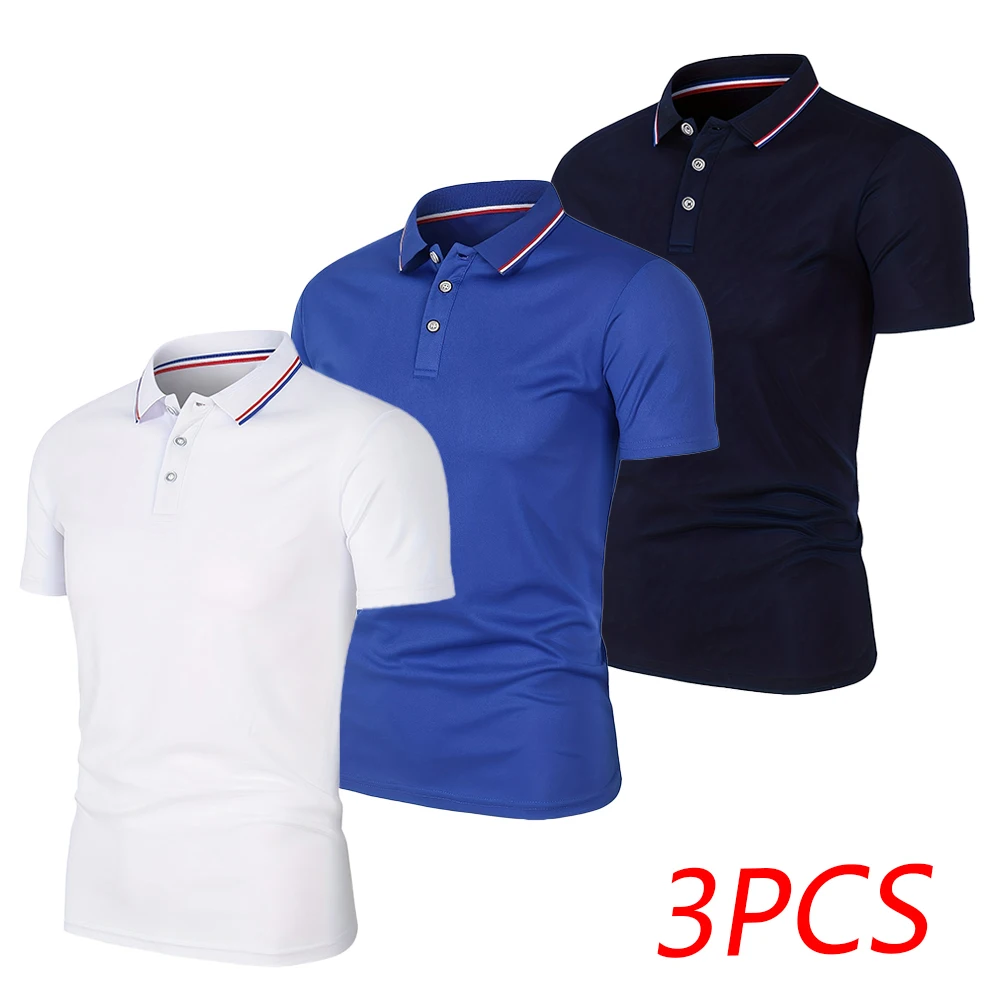 2025 männer Sommer Kurzarm Revers Polo Casual Atmungsaktiv Komfortable Polo-Shirt Solide Hohe Qualität Männliche T-Shirt Dropshipping