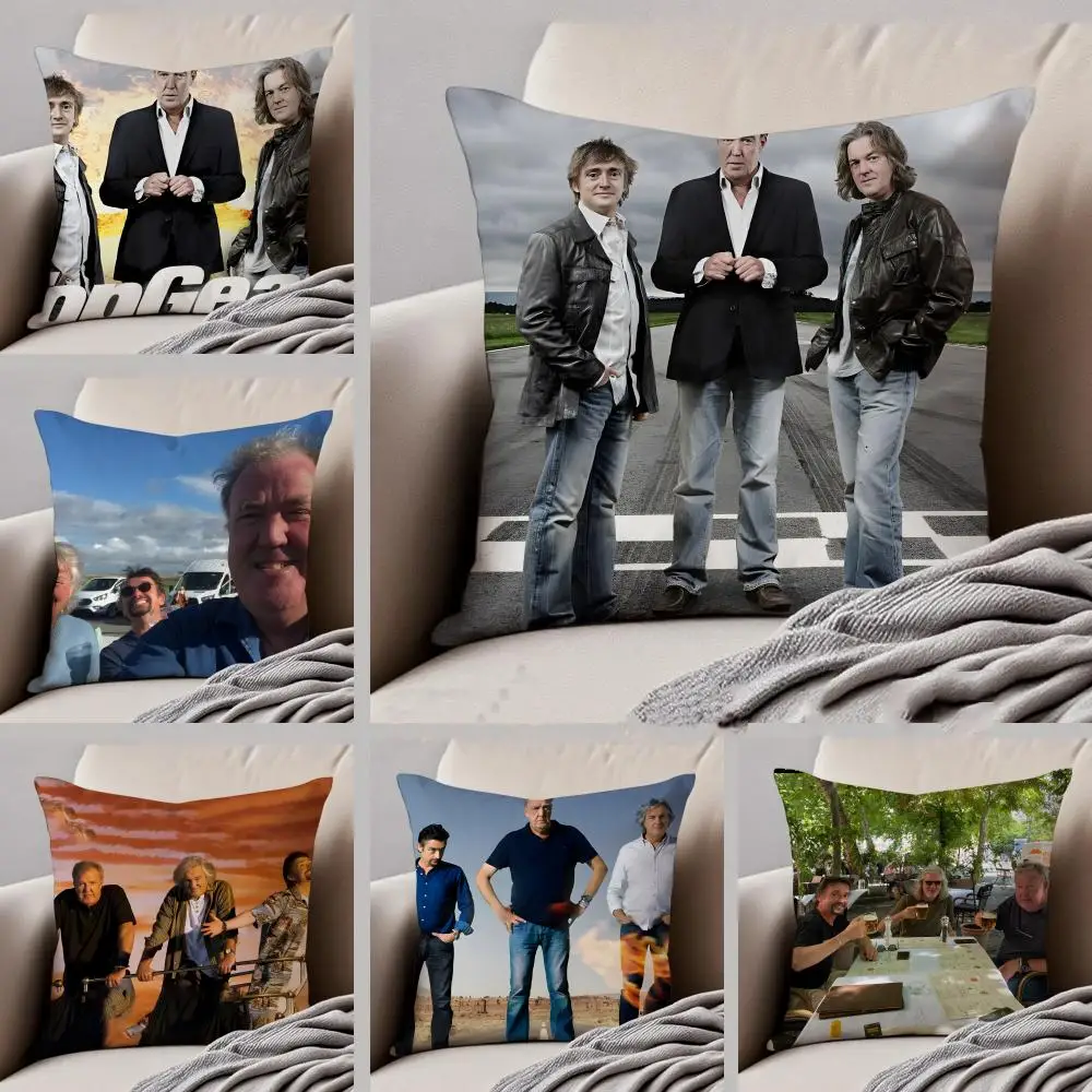 T-The Grand Tour Cushion Cover Throw Pillow Cover Hidden Button Durable Polyester Chair Cushion