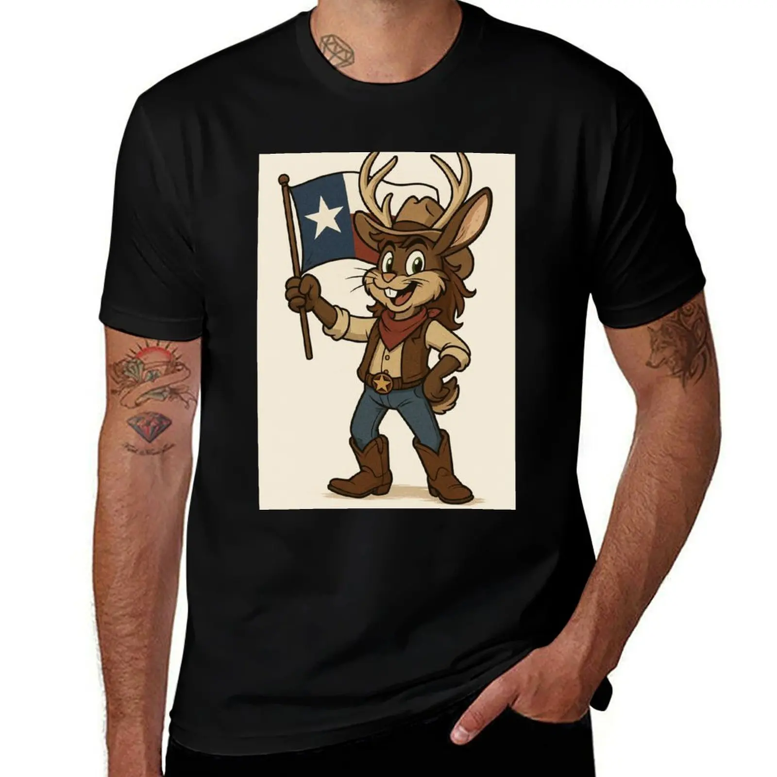 

Texas Jackalope T-Shirt vintage baggy shirts valentines clothes workout shirts for men