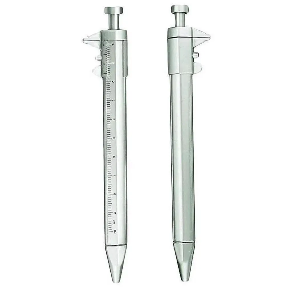 Vernier Caliper Caneta Ink Gel, papelaria Ball-Point, 2 Cores, 0,5mm, Roller Ball Pen, transporte da gota