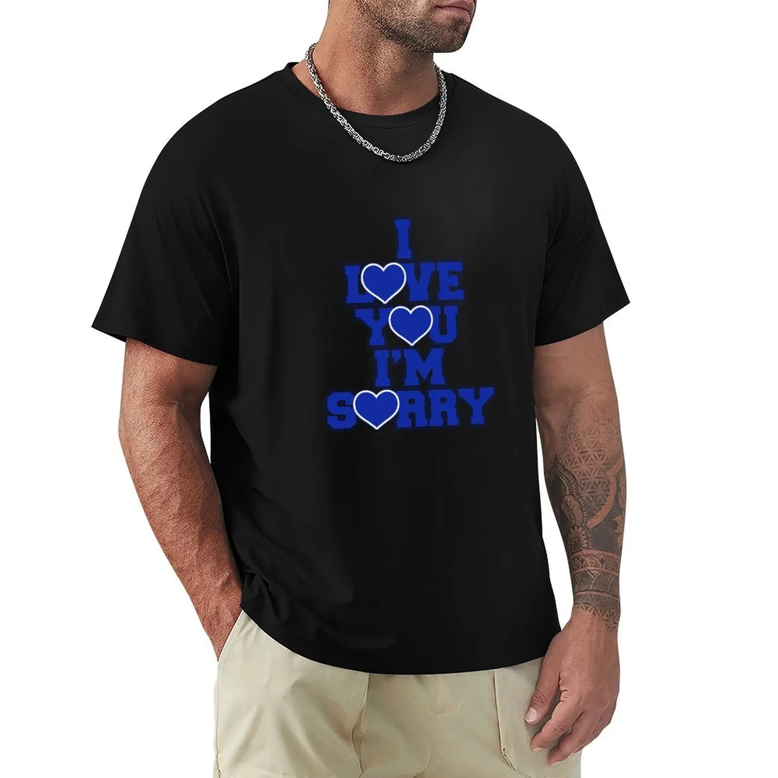 

i love you, i’m sorry by gracie abrams - blue version T-Shirt anime t shirts vintage clothes slim fit t shirts for men