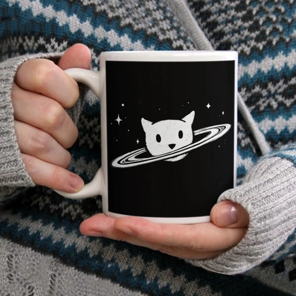 

Saturn the CatCoffee Mug Tea Cup 11oz Coffee Cup Funny Birthday Ceramic Mug Personalized Cup