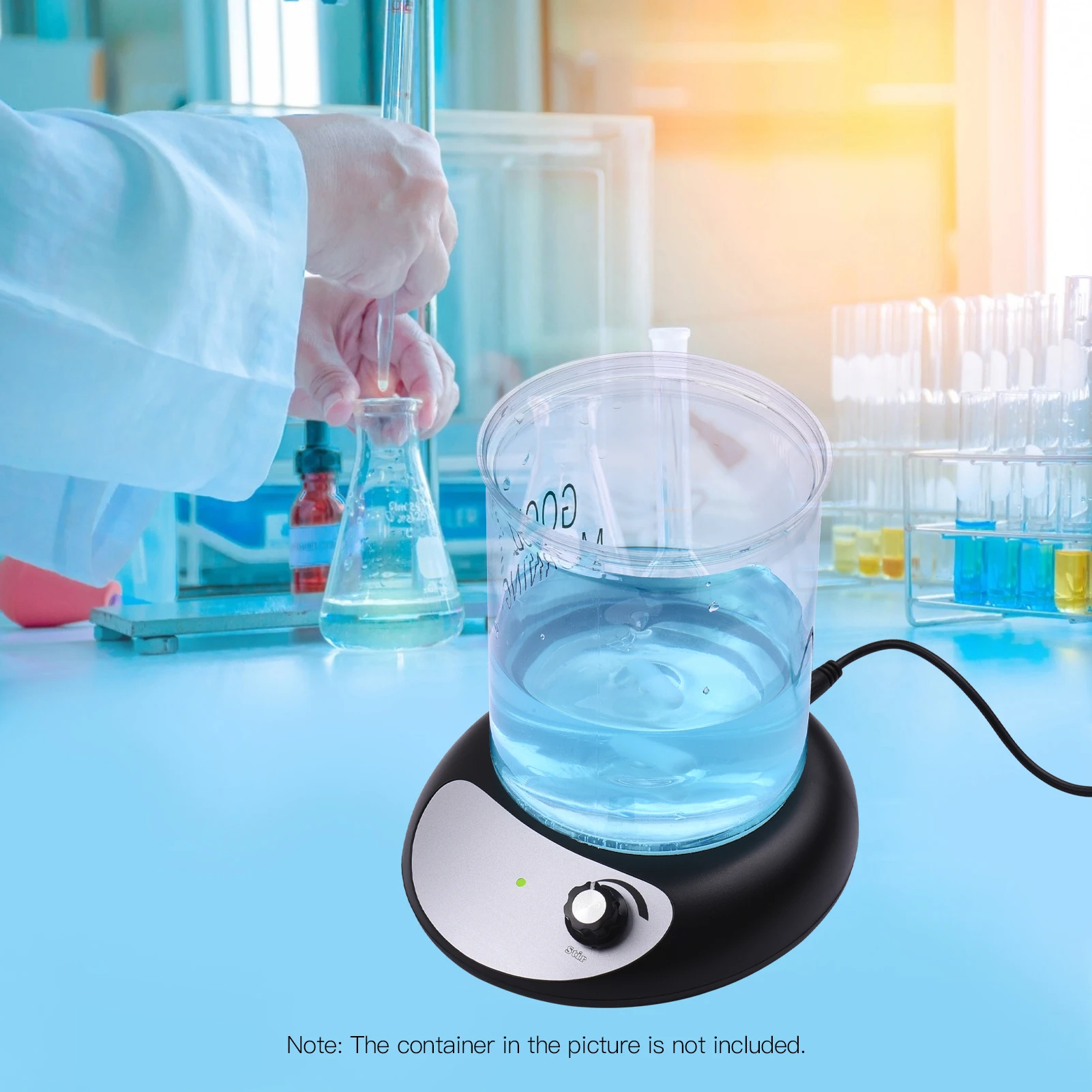 محرك مغناطيسي خلاط مغناطيسي صغير ضبط السرعة مع شريط تحريك لا تسخين 2000 مللي قدرة التحريك للمطبخ المختبر