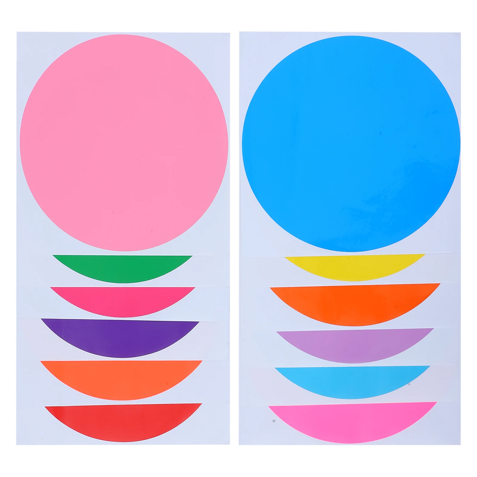 

Self-Adhesive Erasable Board Stickers 12 Sheets Colored Dry Erase Dots for Classroom Tables Multi-Function Teaching Aid