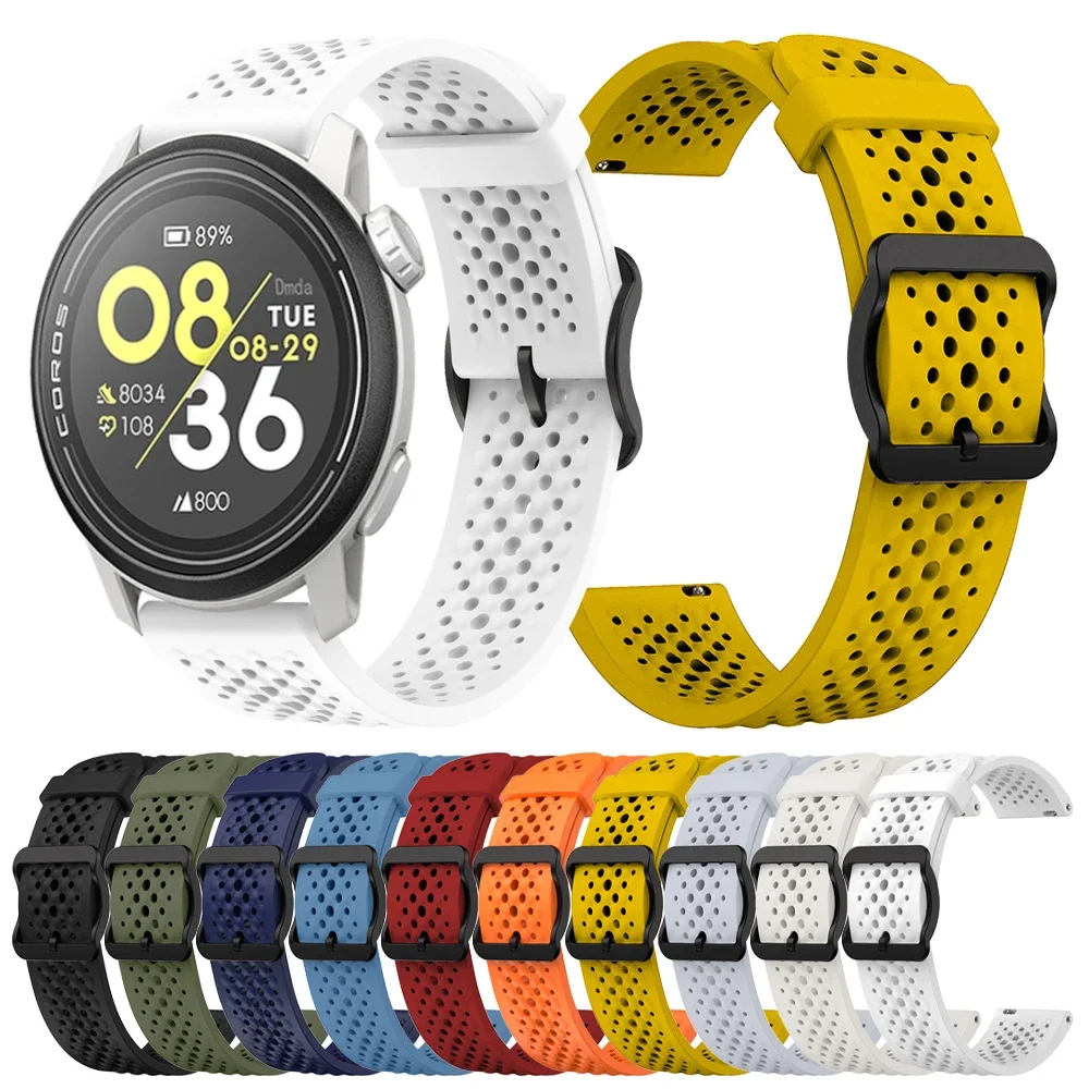 20 22mm Sport Replacement Band For COROS PACE 3 2Watchband Strap For COROS APEX 2 Pro 46mm 42mm Silicone Strap Correa Bracelet