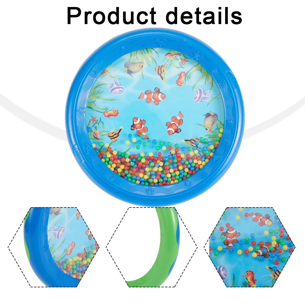 1pc Wave Sea Sound Bead Drum Percussion Musical Educational Instrument Toys Sea Wave Drum Educational Musical Parts