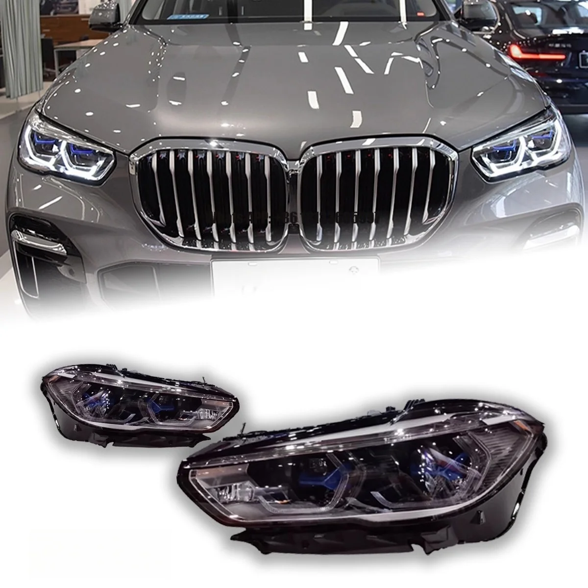 

Светодиодные фары для BMW X5 (G05) в сборе с высококачественными LED-линзами, ДХО и поворотниками, 2019-2022 гг.
